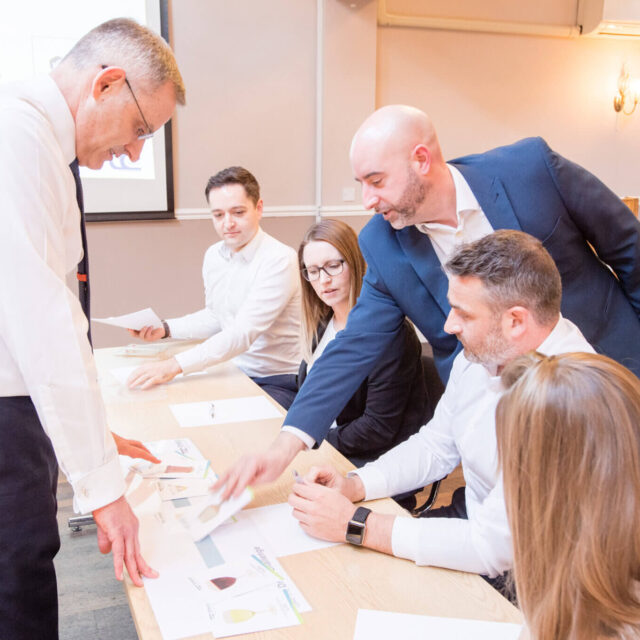 Adult people in a classroom